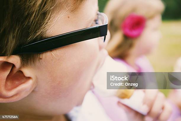 Boy Eating Icecream Stock Photo - Download Image Now - 2015, 8-9 Years, Boys