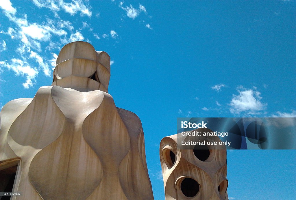 Casa Milà o La Pedrera Barcellona. MobileStock - Foto stock royalty-free di Ambientazione esterna