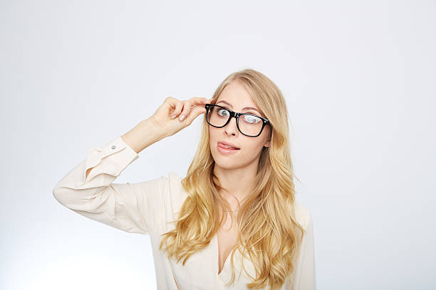 istock girl with nerd glasses. isolated on white 471712986