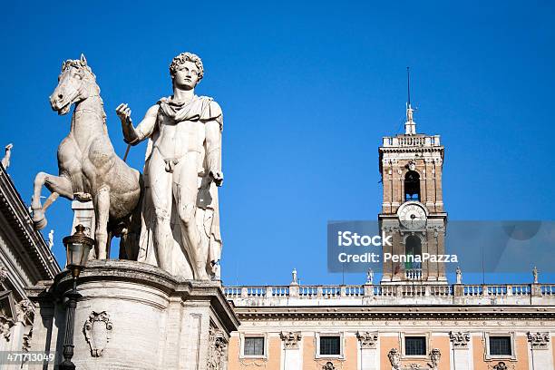 Foto de Estátua De Pollux Em Roma Itália e mais fotos de stock de Animais Machos - Animais Machos, Antigo, Arquitetura