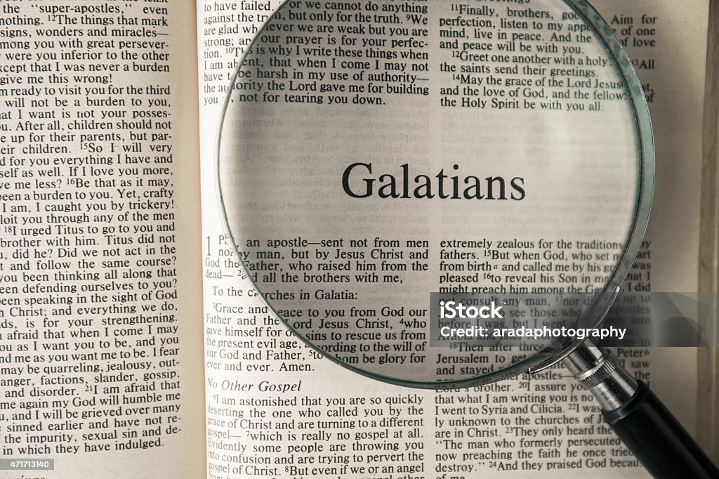 the book of Galatians Reading The New International Version CHIANGMAI, THAILAND, March 17,2015. Reading The New International Version of the Holy Bible on the book of " galatians " at home. March 17,2015 2015 Stock Photo
