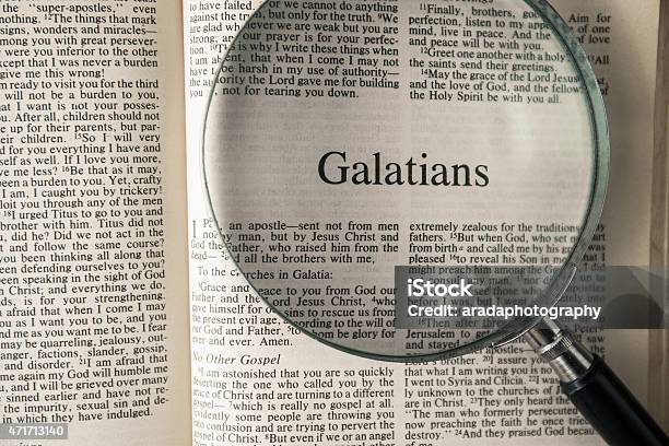 The Book Of Galatians Reading The New International Version Stock Photo - Download Image Now