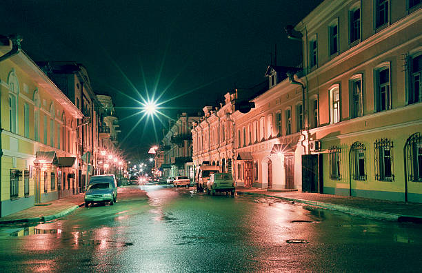 Night city street.