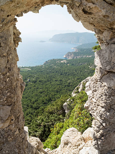istock monolithos castle ancient ruins in Rhodes, Greece 471715843