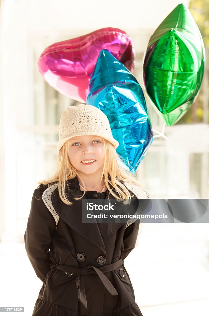 スイートの女の子、数 baloons - ウールのロイヤリティフリーストックフォト