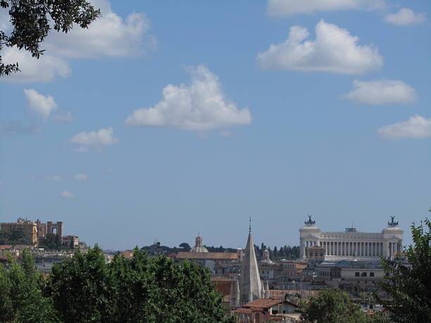 istock Rome under blue sky view from Park Villa Borghese, Italy 471717466