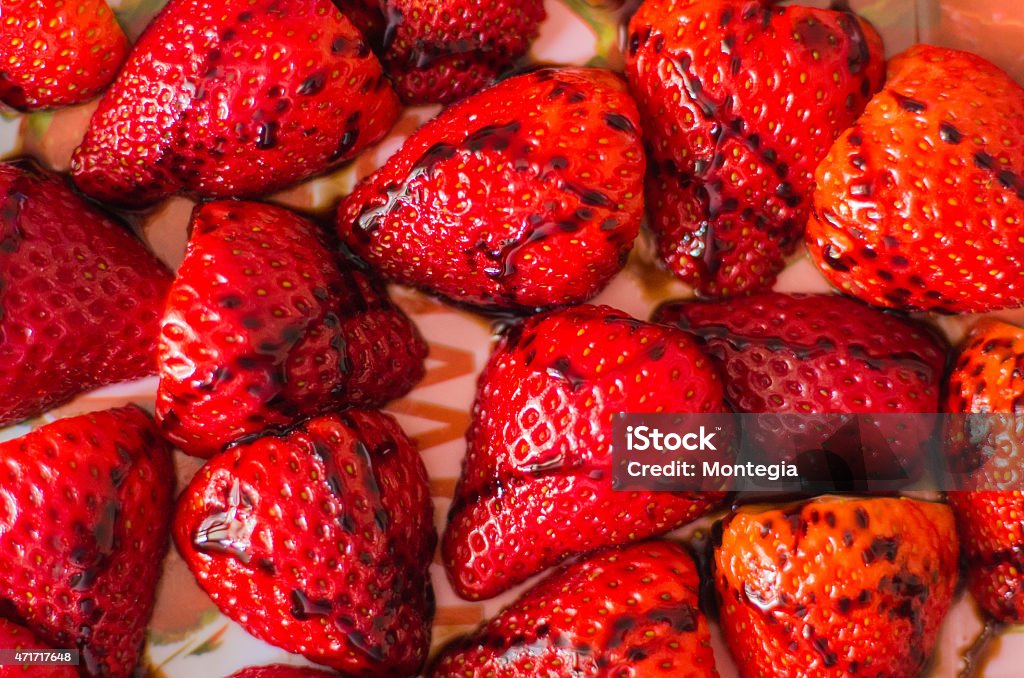 Strawberries with vinegar A Strawberries  dish with Modena balsamic vinegar Balsamic Vinegar Stock Photo