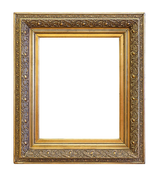 istock Vintage gold color picture frame 471717928