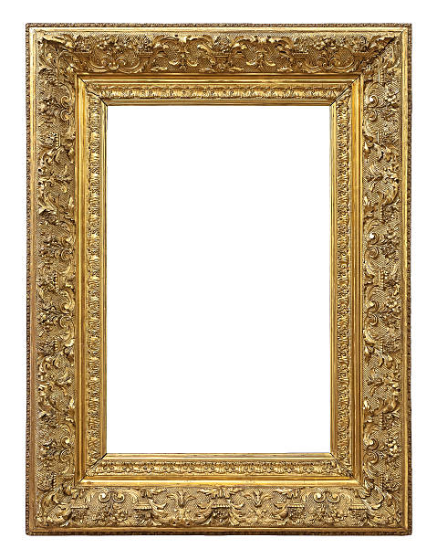 istock Vintage gold color picture frame 471717948