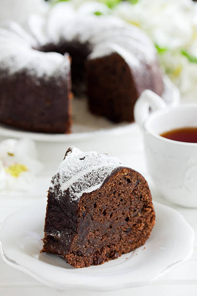 istock Chocolate cake with cranberries, new year, Christmas. 471720017
