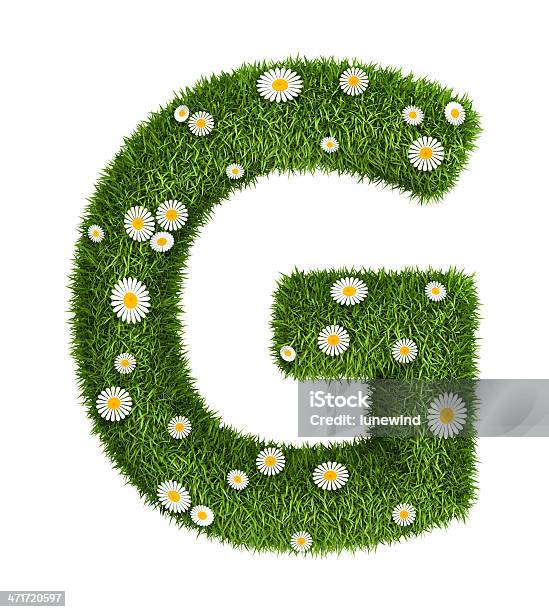 천연 잔디 알파벳 G 0명에 대한 스톡 사진 및 기타 이미지 - 0명, 3차원 형태, 꽃-식물