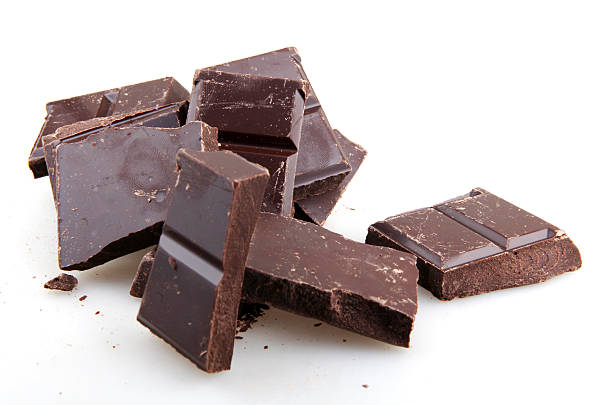 istock Pile of Chocolate chunks isolated against a white background 471721727