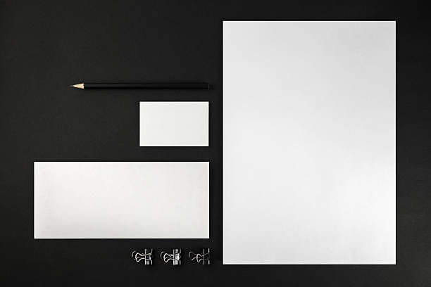 istock Blank set of stationary with a pencil and clips 471721728