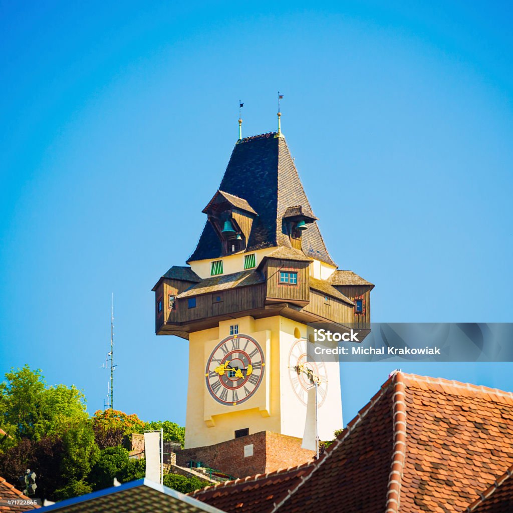 Tour de l'horloge de Graz - Photo de Graz libre de droits