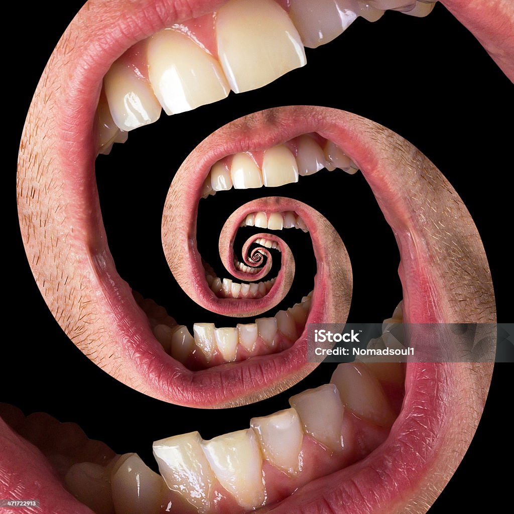 Twisted Menschlicher Mund - Lizenzfrei Aggression Stock-Foto