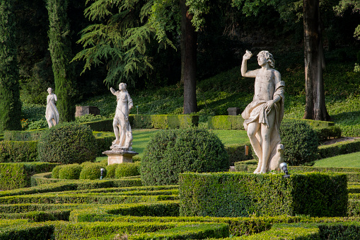 A formal Italian garden in Verona Italy