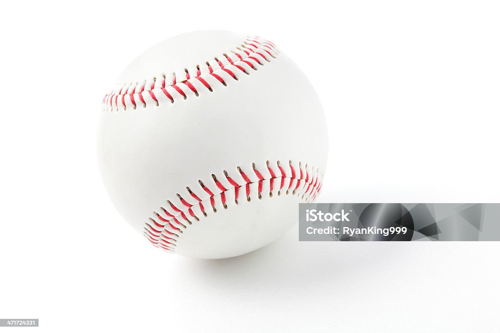baseball mit roten Nähten - Lizenzfrei Ausrüstung und Geräte Stock-Foto