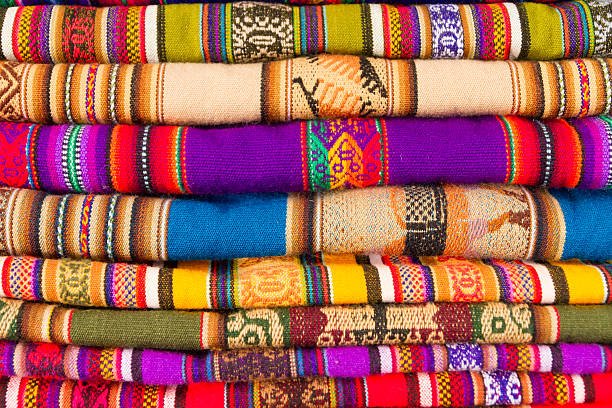 colorful blankets - argentina honduras stok fotoğraflar ve resimler