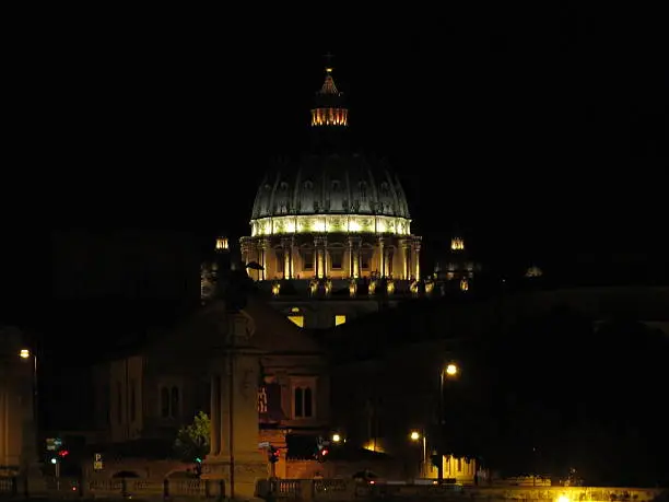 Photo of Rome, St. Peter's Basilica at night