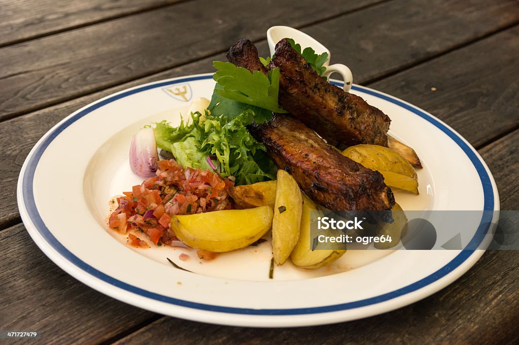 Las costillas de barbacoa. - Foto de stock de A la Parrilla libre de derechos