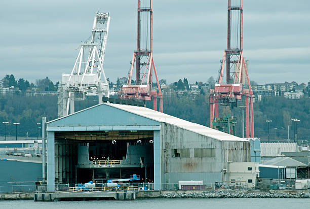 istock Ferryboat in drydock for repair work 471727867
