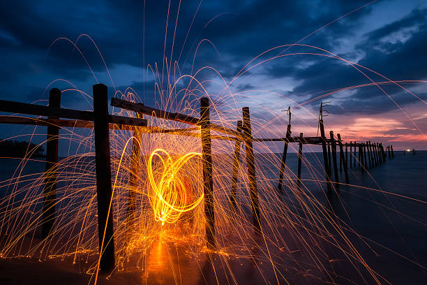 istock Steel Wool at Pi Lai Wooden Bridge 471728194