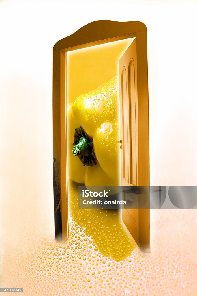 peperone giallo - Foto de stock de Afresco royalty-free