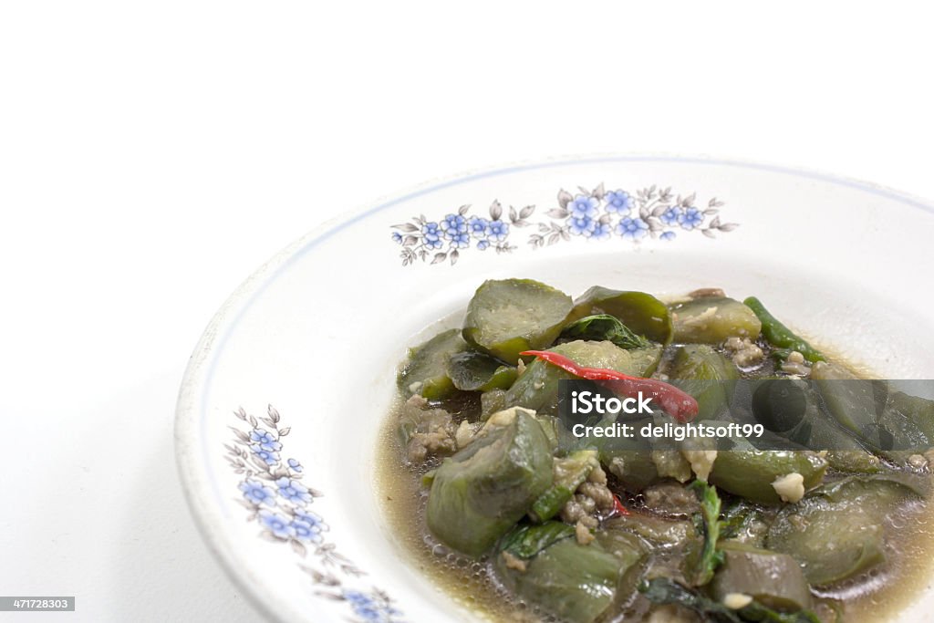 Melanzane fritte con carne di maiale - Foto stock royalty-free di Alimentazione sana