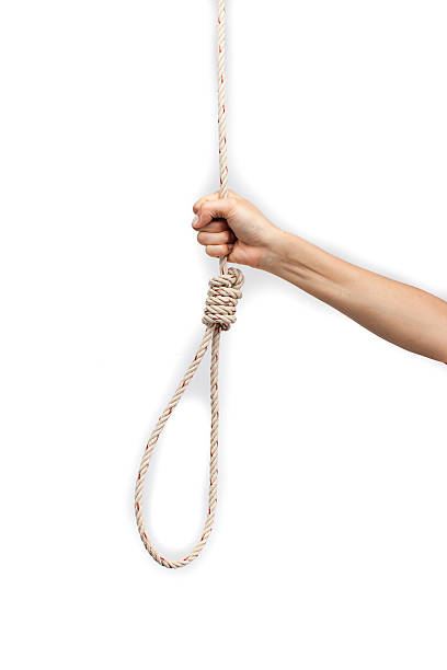 istock Noose in hand on white background 471728870