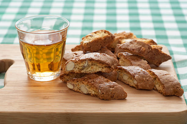 istock Close-up view of Cantucci and Vin Santo 471729147