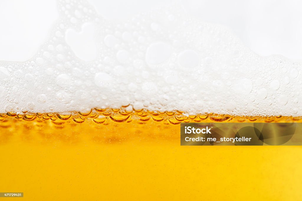Fresh Beer with Foam and Bubbles Alcohol - Drink Stock Photo