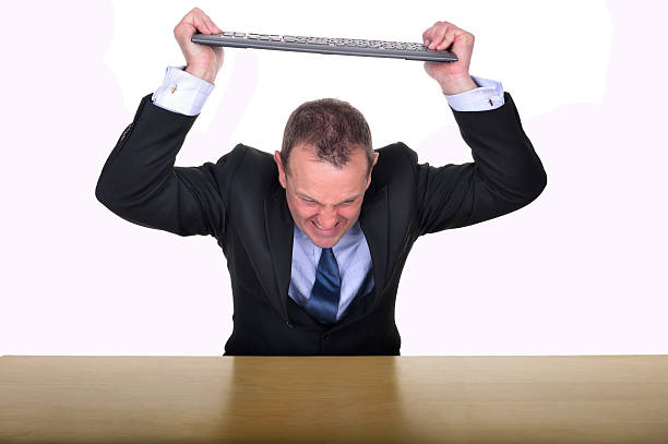 Office frustration stock photo