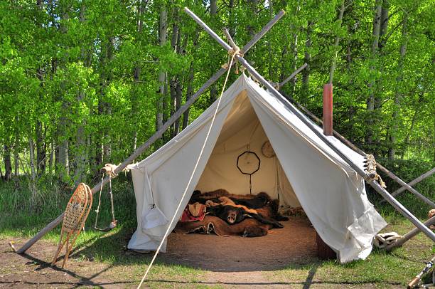 tent in the grassland footage