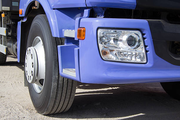 istock Blue truck with big wheels 471732974