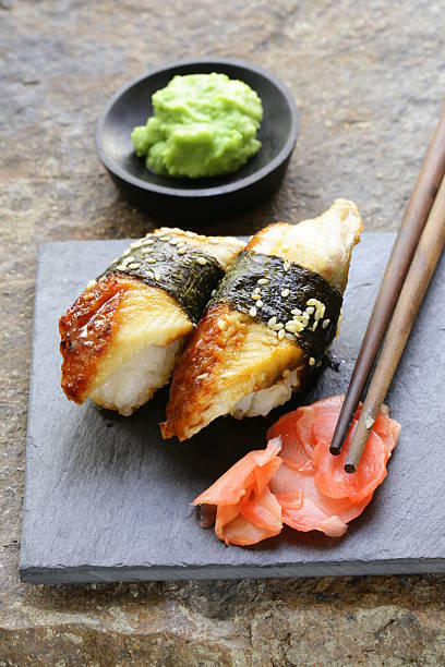 istock portion of sushi with smoked eel 471733071