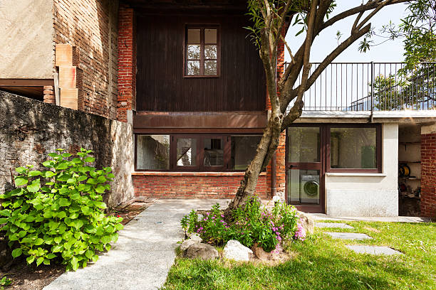 old house with garden, outdoor