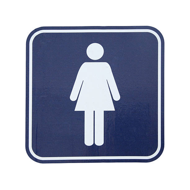 women toilet symbol isolated on white