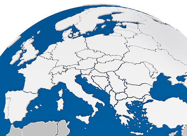 Political world globe showing a close up of the asian continent with countries like india, china, and pakistan