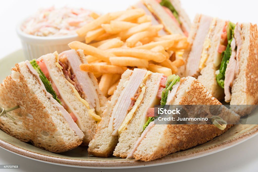 Club-Sandwich - Lizenzfrei Freisteller – Neutraler Hintergrund Stock-Foto