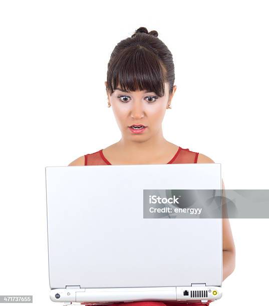 Giovane Donna Con Laptop - Fotografie stock e altre immagini di 20-24 anni - 20-24 anni, Adulto, Affari