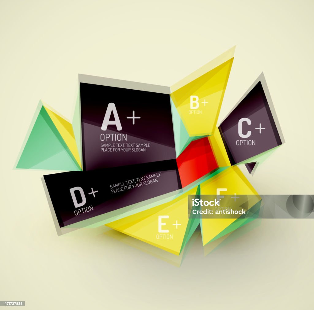 Shape And Text Example Geometric Shapes With Sample Text Abstract Template Stock Illustration ...