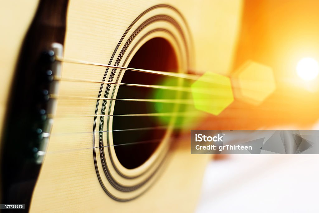 Detalhe da Guitarra clássica - Foto de stock de Abstrato royalty-free