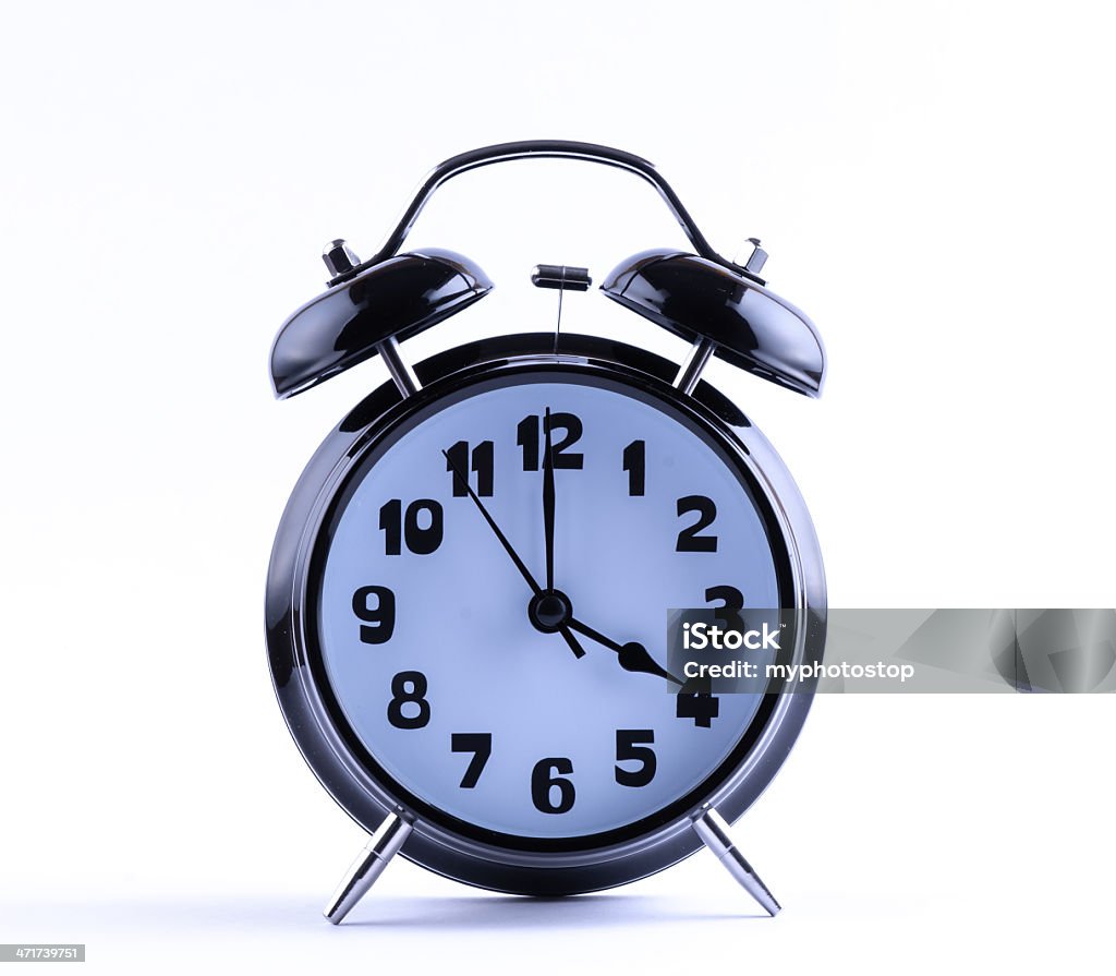 Rádio-relógio com quatro horas - Foto de stock de Acordar royalty-free