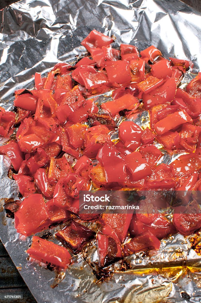 Dés sweet pepper rôties au four - Photo de Aliment en portion libre de droits