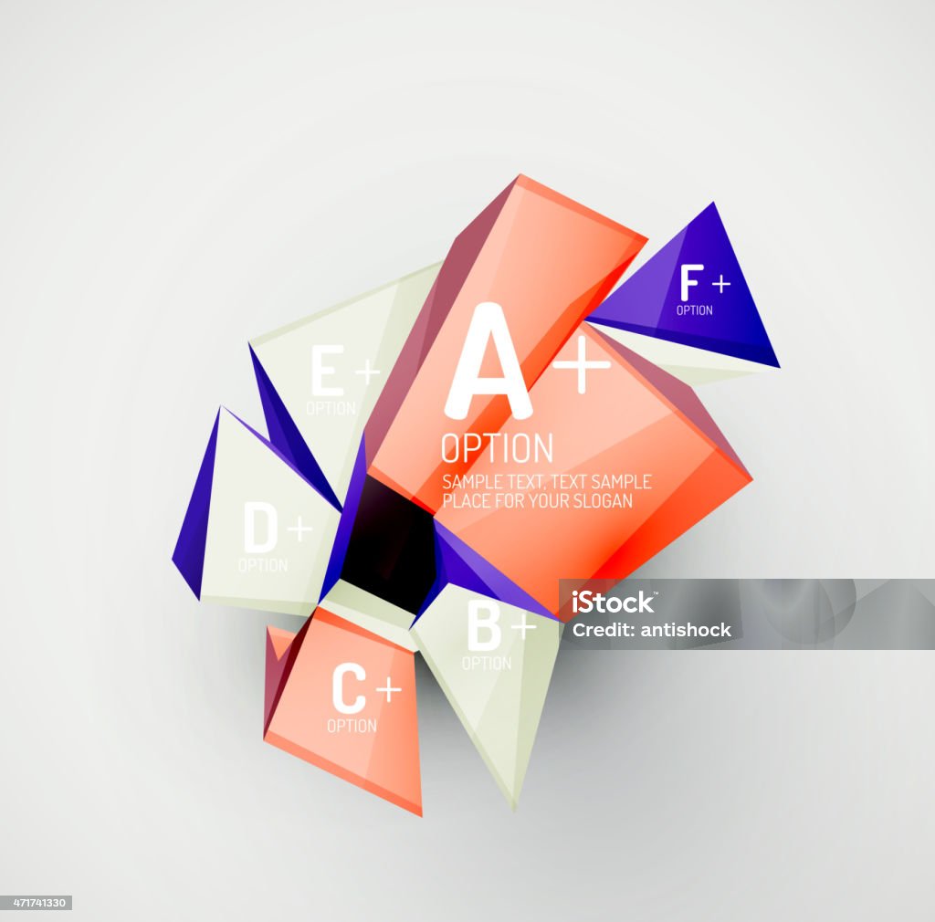 Shape And Text Example Geometric Shapes With Sample Text Abstract Template Stock Illustration ...