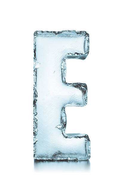 istock Letter E frozen ice block alphabet 471741447