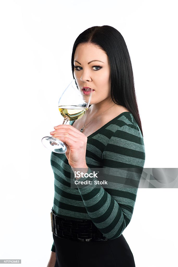 Korzystanie z Białe wino - Zbiór zdjęć royalty-free (Białe tło)