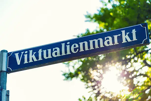 Street sign Viktualienmarkt, Munich