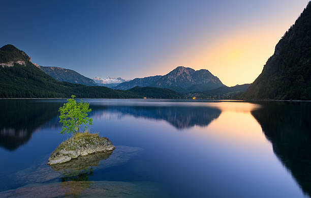 istock Lake Altaussee with Glacier Dachstein, Austrian Alps Nature Reserve Panorama 471743489