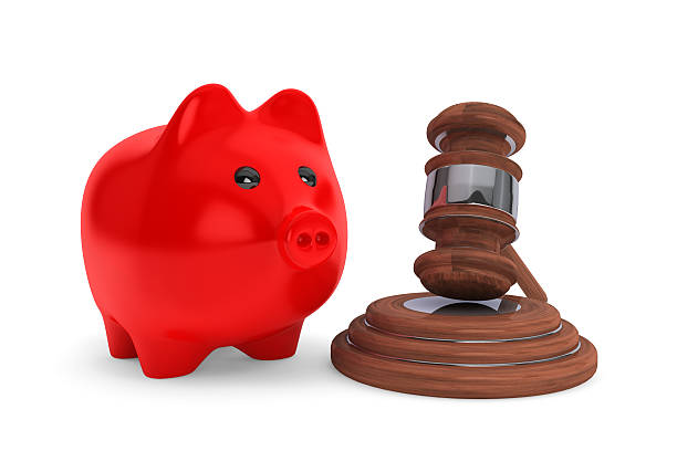 istock Judicial gavel and piggy bank 471744346